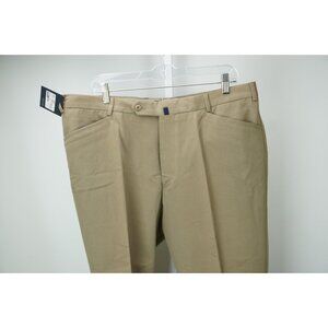 Incotex 100% Cotton Khaki Brown Pants Sz 56 NEW